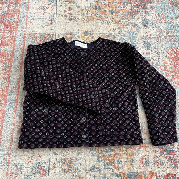 Jones New York quilted print jacket velvet - Picture 1 of 7